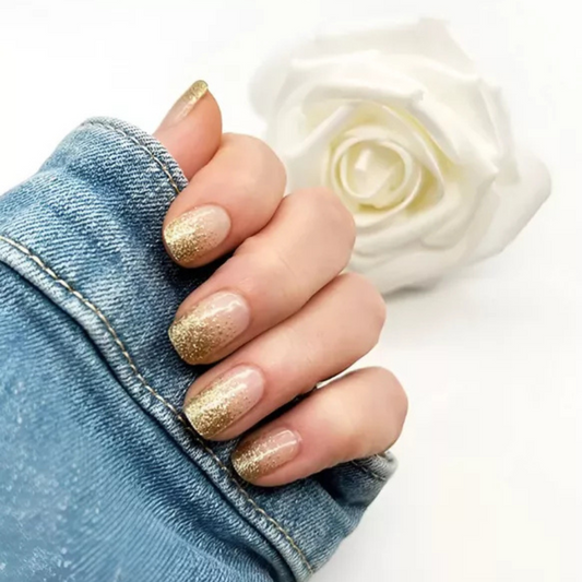 Vernis gel french paillettes
