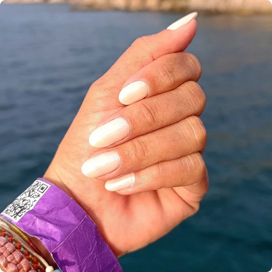 Vernis gel blanc nacré